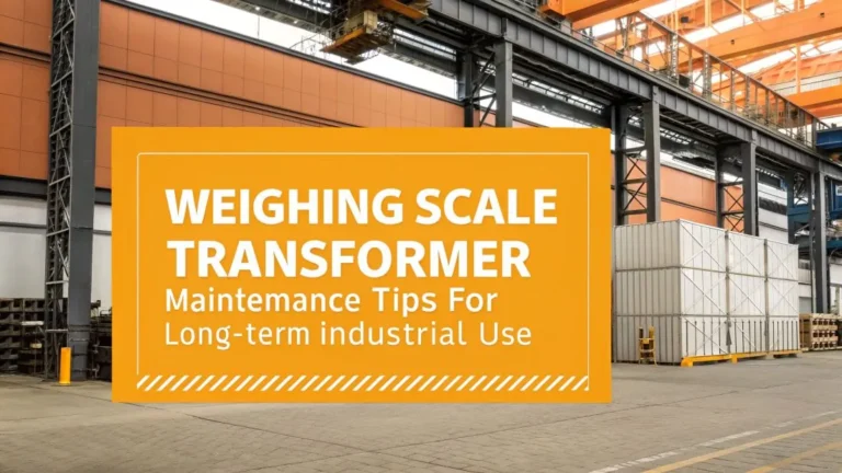 Weighing Scale Transformer Maintenance Tips for Long-Term Industrial Use